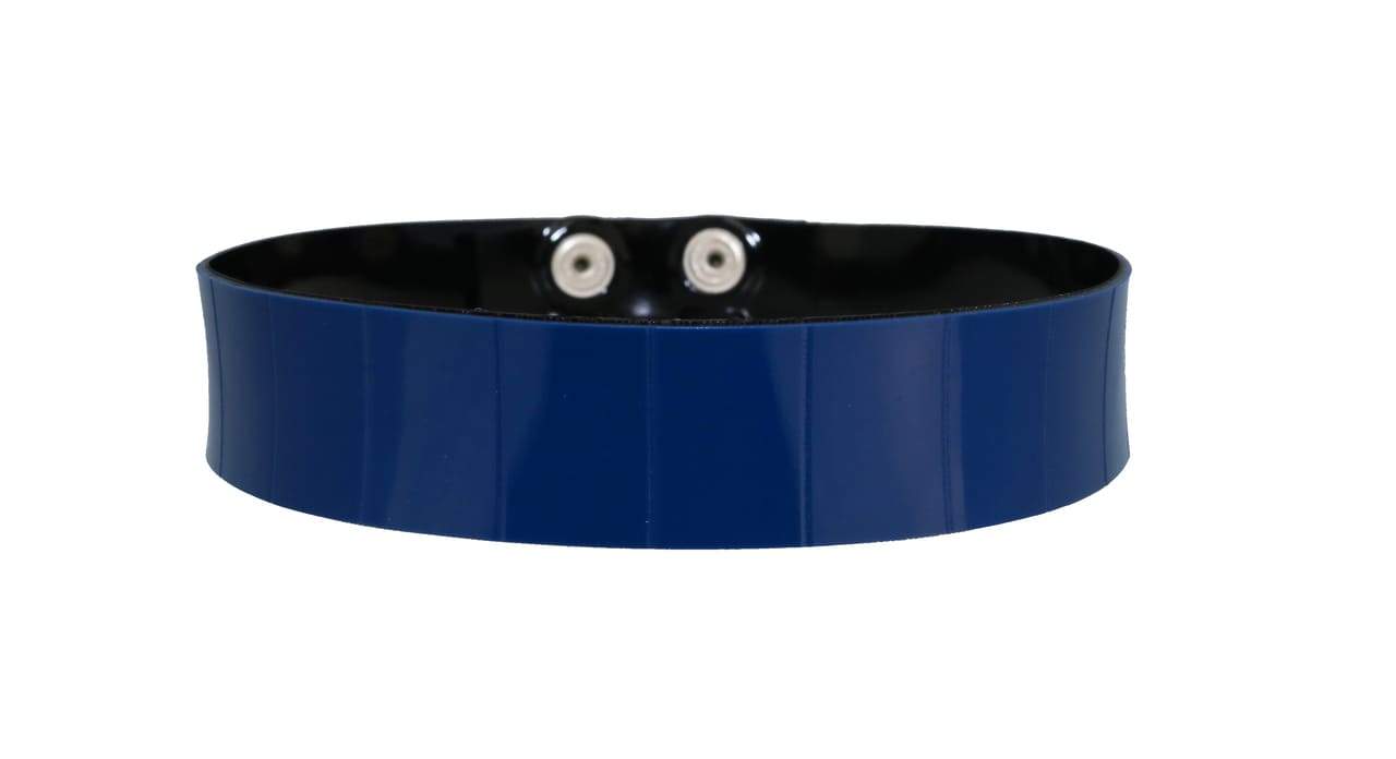 Latex Halsband Pinstripe 1 small blau